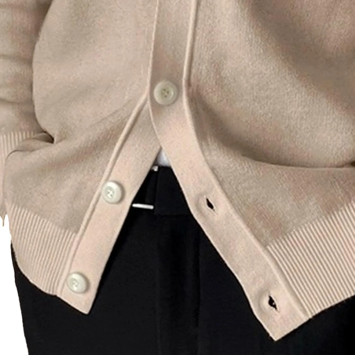Men's Daily Temperament Button Down Knit Cardigan Fashion Patchwork Cardigan Lightweight V-Neck Thin Knitted Cardigan