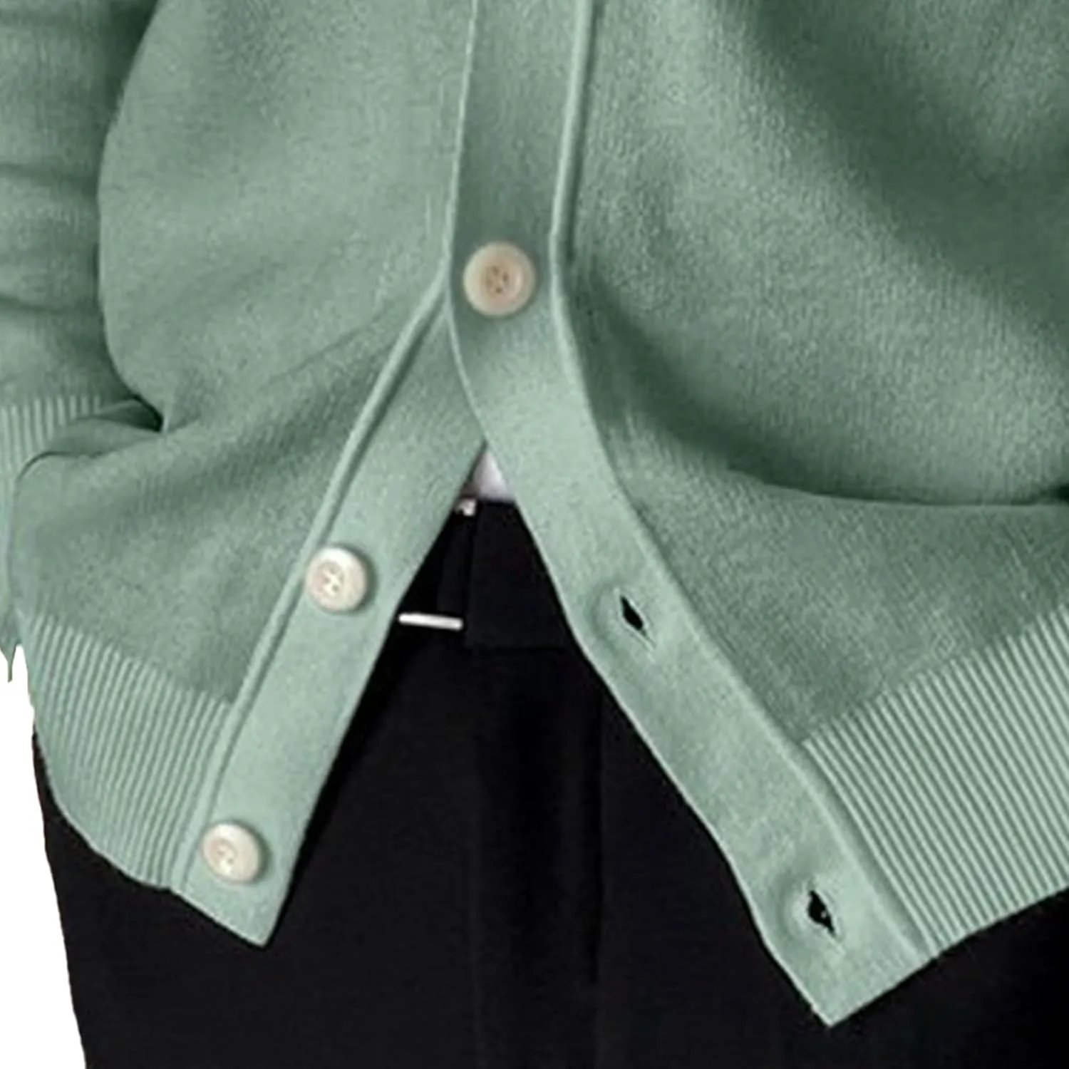 Men's Daily Temperament Button Down Knit Cardigan Fashion Patchwork Cardigan Lightweight V-Neck Thin Knitted Cardigan