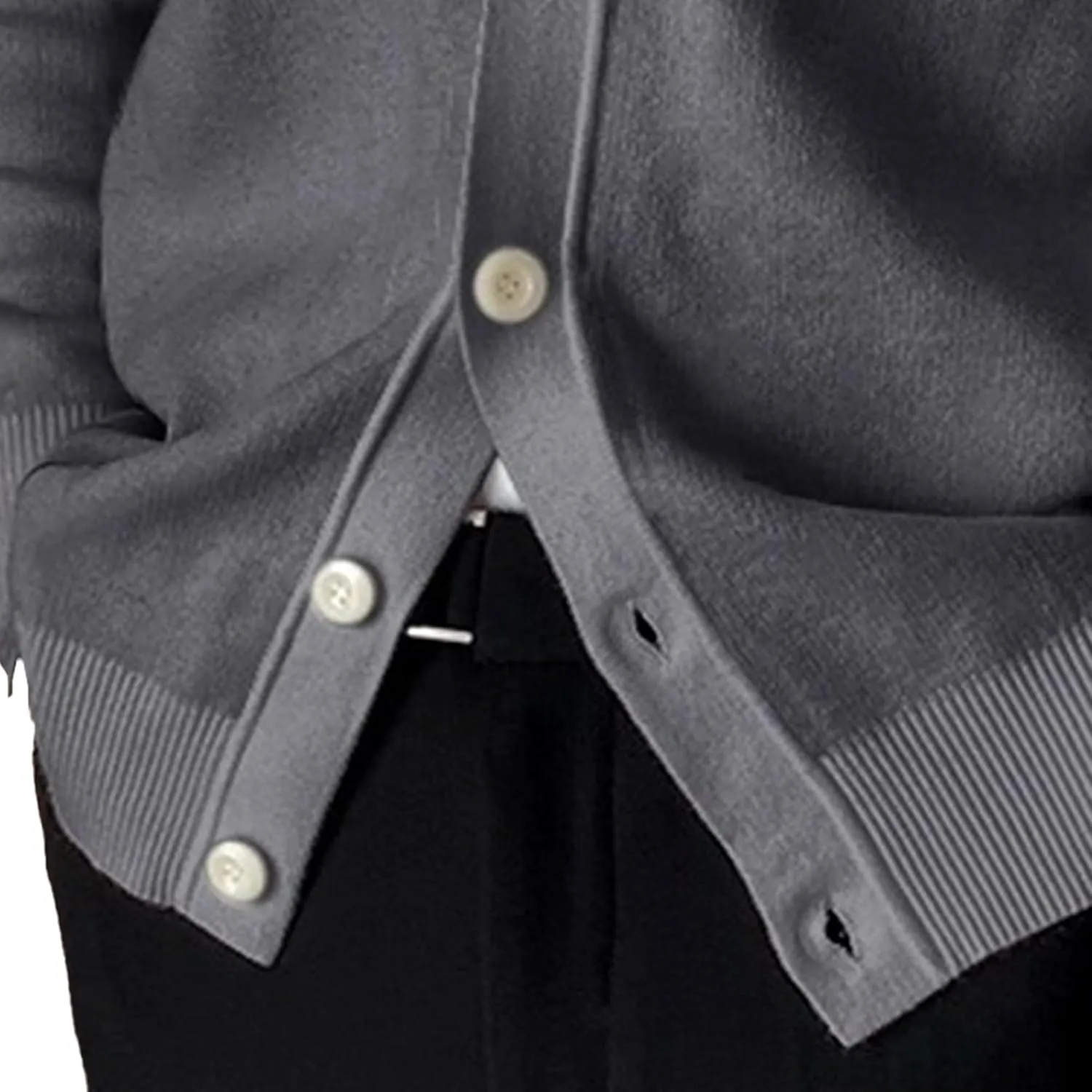 Men's Daily Temperament Button Down Knit Cardigan Fashion Patchwork Cardigan Lightweight V-Neck Thin Knitted Cardigan