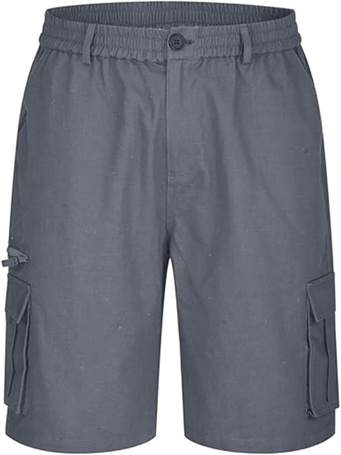 Mens Elastic Waist Cargo Shorts 2024 Summer Casual Bermuda Shorts with Multi Pocket Casual Short Pants Trendy Shorts