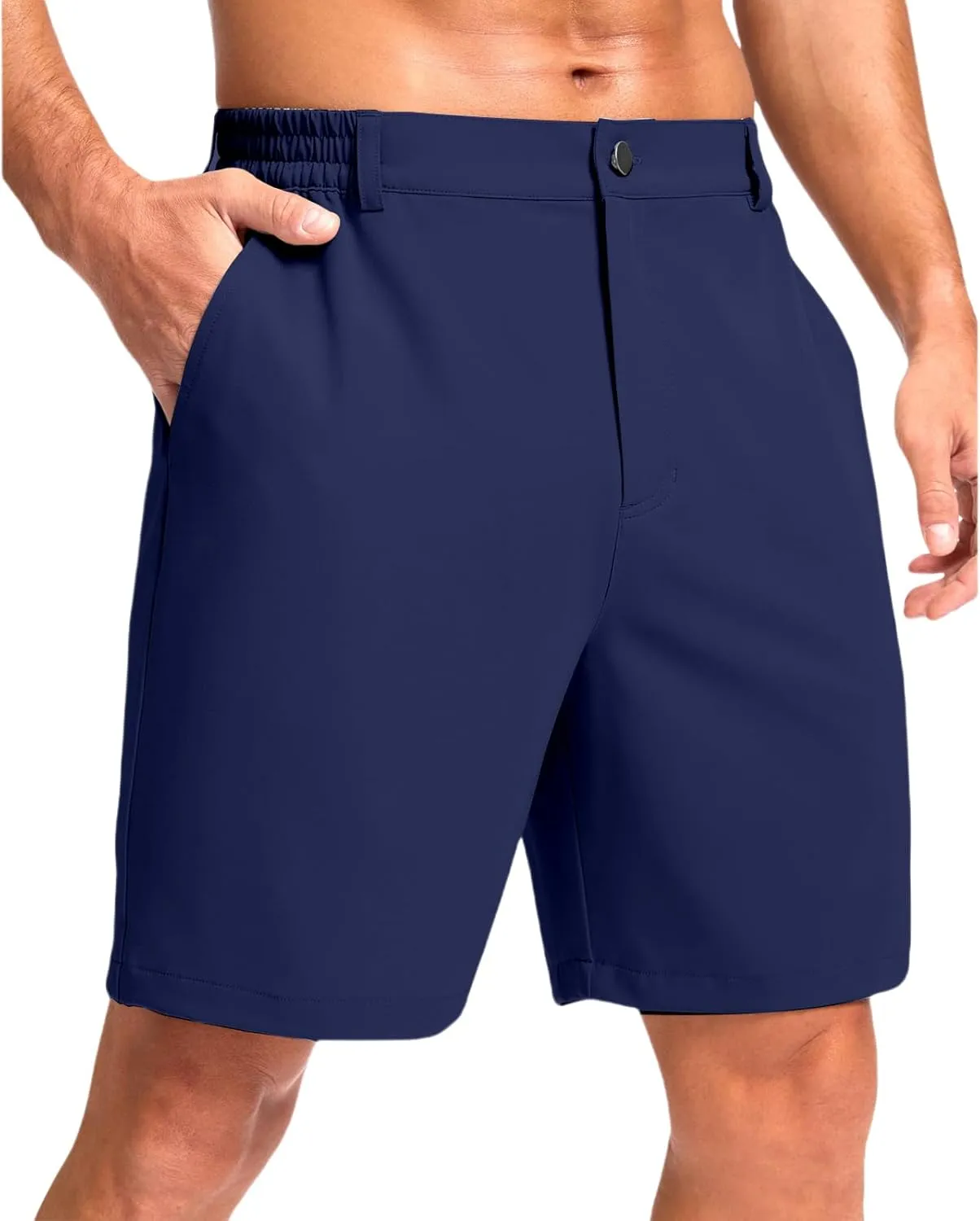 Men's Golf Shorts Lightweight Stretch Casual Hiking Shorts Quick Dry Fit Comfy Work Short Breathable Flat Front Pants