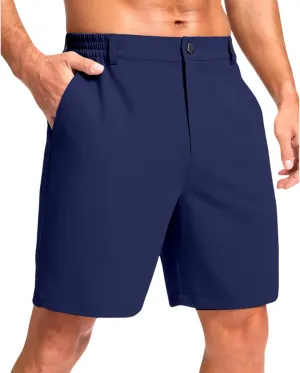 Men's Golf Shorts Lightweight Stretch Casual Hiking Shorts Quick Dry Fit Comfy Work Short Breathable Flat Front Pants