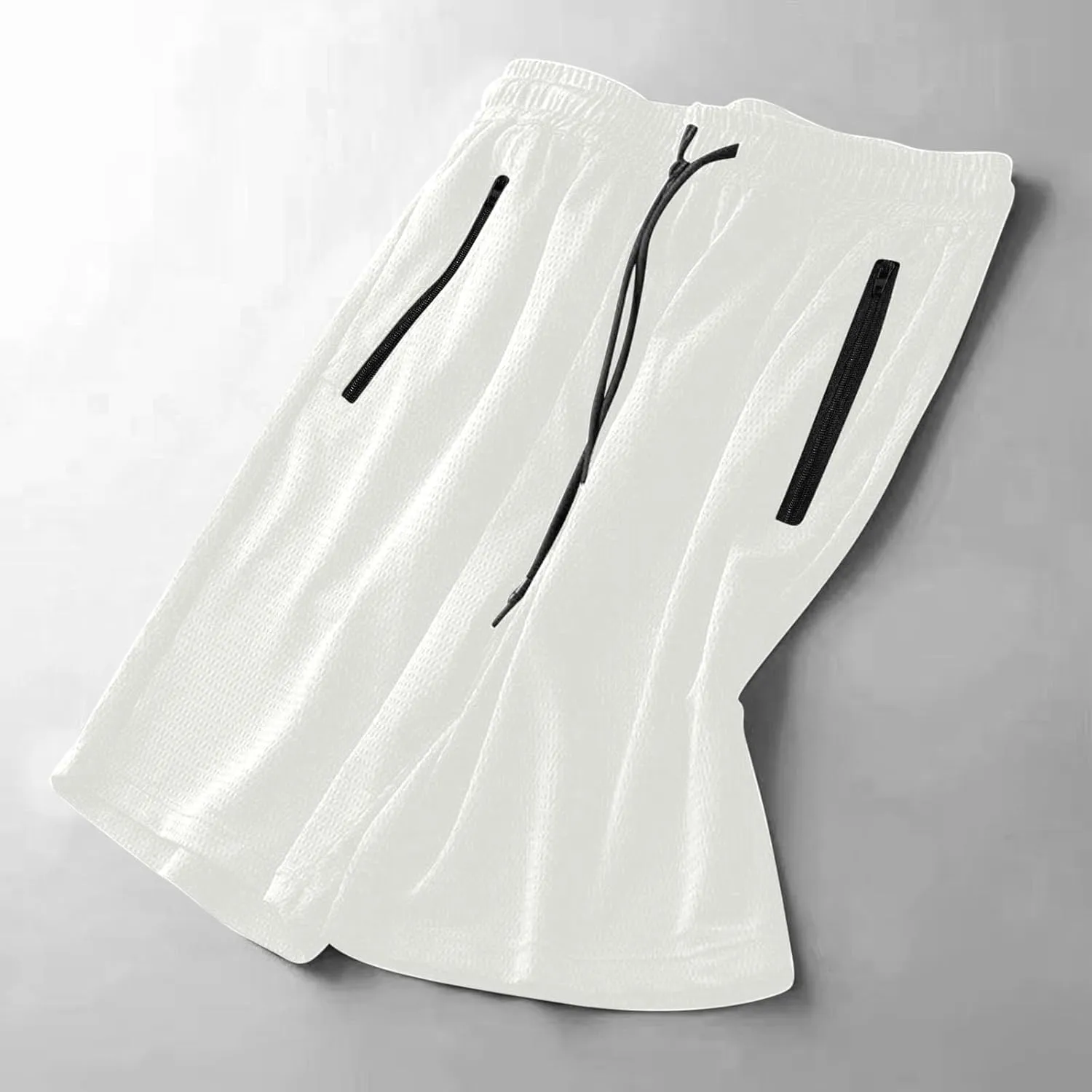 Men's Gym Shorts Mesh Breathable Quick-Dry Basketball Running Lightweight Athletic Workout Shorts with Zipper Pockets