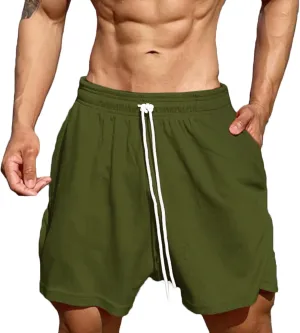 Men's Gym Shorts Sports Quick Dry Workout Running or Casual Training Short with Pockets Waffler Workout Beach Shorts Sports