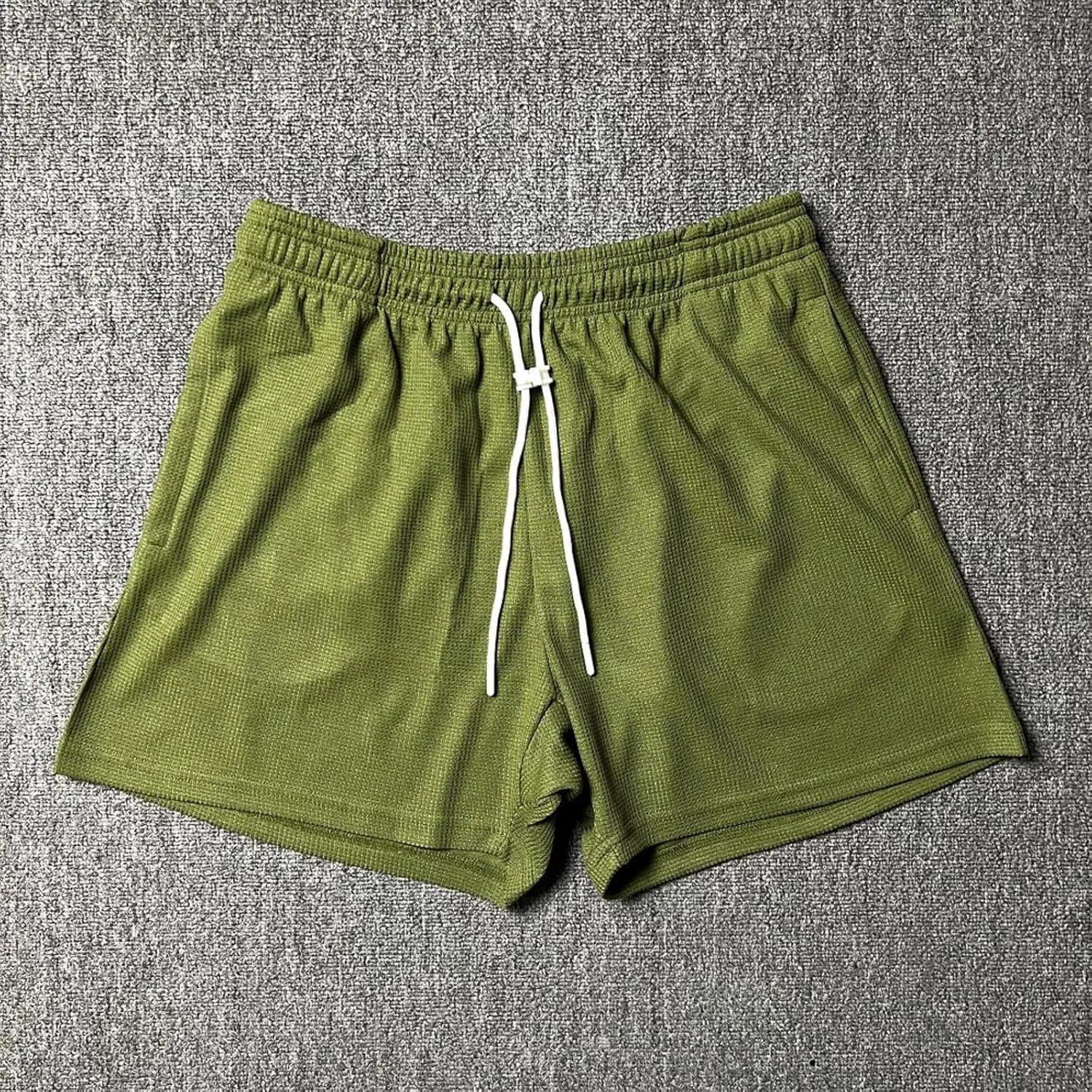 Men's Gym Shorts Sports Quick Dry Workout Running or Casual Training Short with Pockets Waffler Workout Beach Shorts Sports