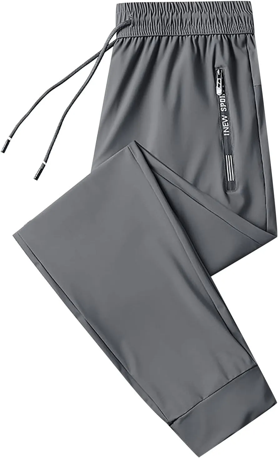 Men's Iced Active Beeswan Pants Breathable Ultra Stretch Comfy Ice Silk Pants Quick Drying Loose-Fit Travel Trousers