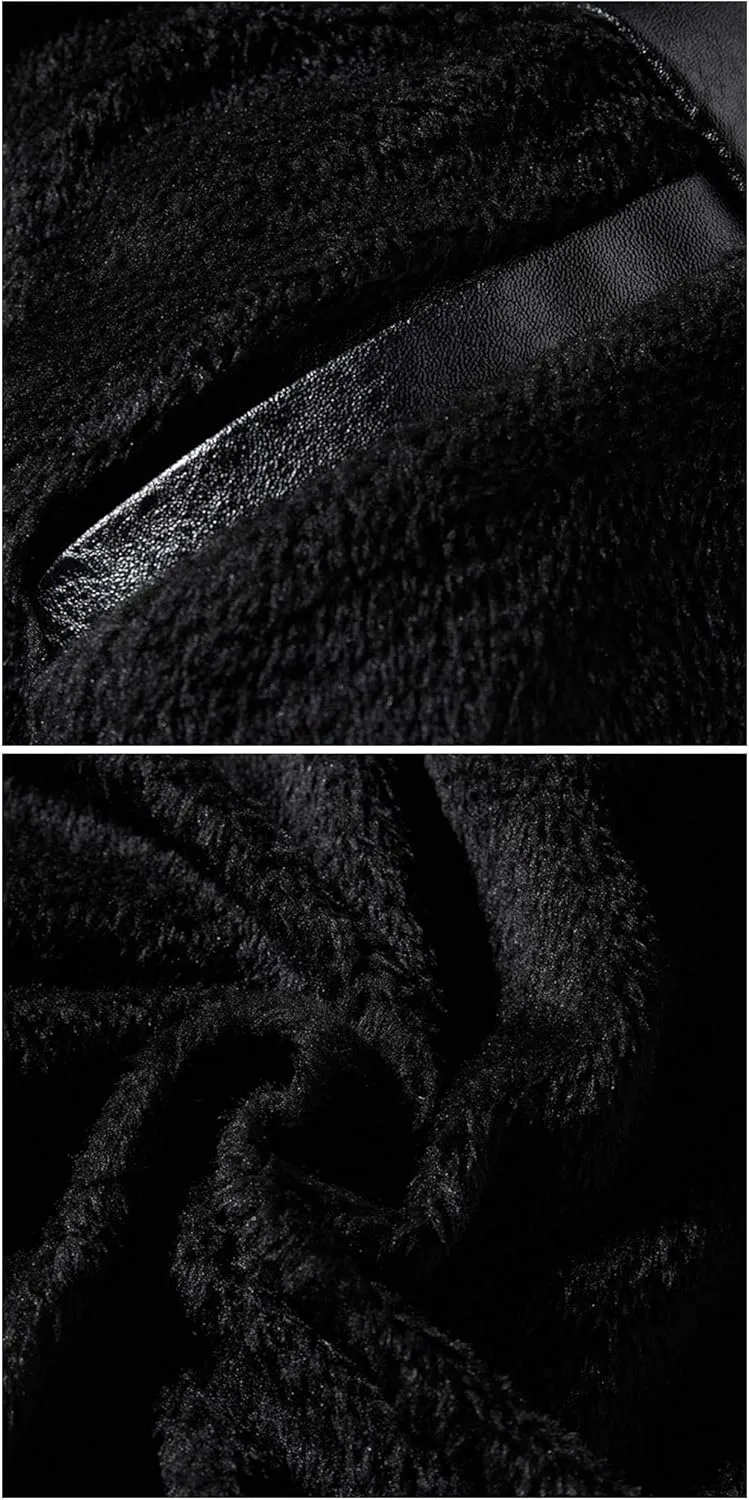 Mens Leather Jacket Aviator Jacket Motorcycle Suit Warm Leisure Jacket Outdoor Fashion Classic Jacket