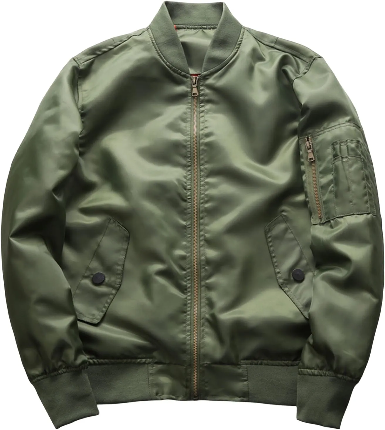 Mens Lightweight Bomber Jacket Flight Jacket Casual Softshell Varsity Jacket Reversible Bomber Flight Jacket