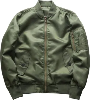 Mens Lightweight Bomber Jacket Flight Jacket Casual Softshell Varsity Jacket Reversible Bomber Flight Jacket