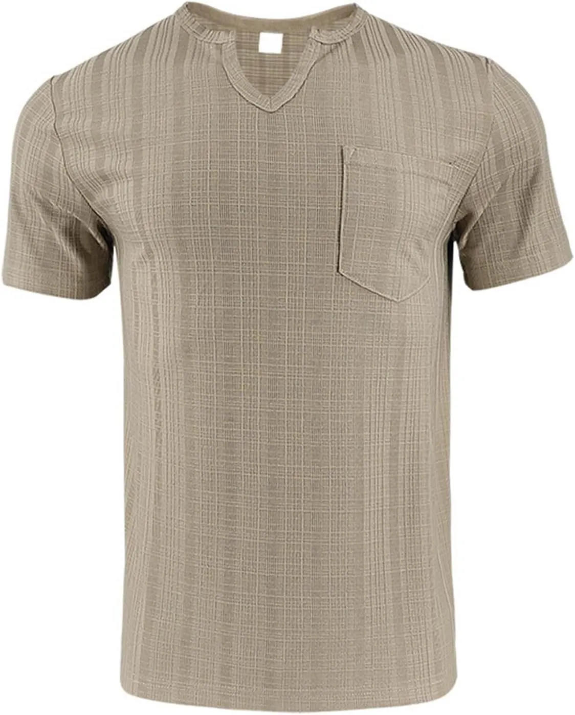 Mens Muscle Slim T Shirt V-Neck Longline Henley Shirt Gym Workout Athletic Tee Shirts Lightweight Stretchy Loose Tops