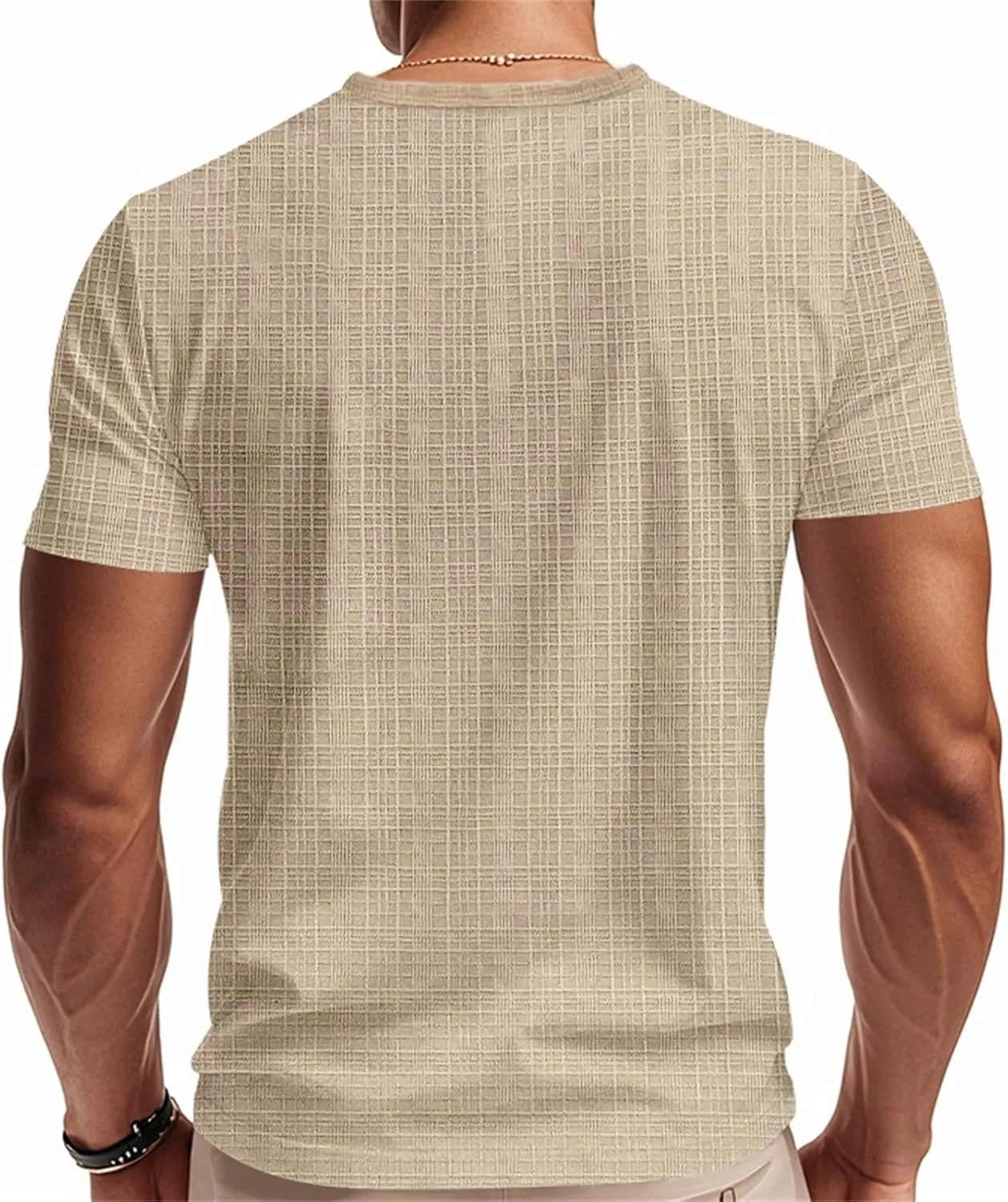 Mens Muscle Slim T Shirt V-Neck Longline Henley Shirt Gym Workout Athletic Tee Shirts Lightweight Stretchy Loose Tops