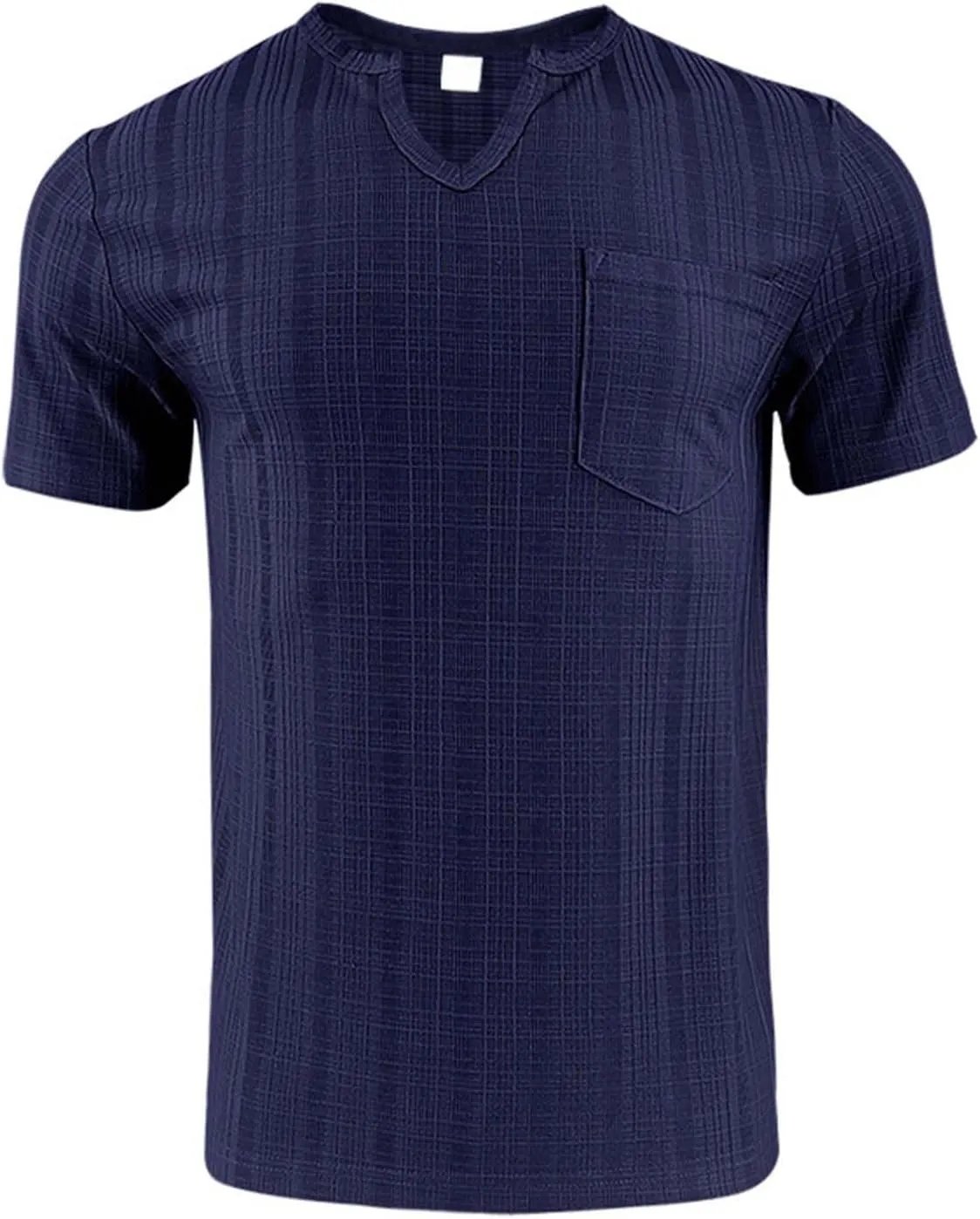 Mens Muscle Slim T Shirt V-Neck Longline Henley Shirt Gym Workout Athletic Tee Shirts Lightweight Stretchy Loose Tops