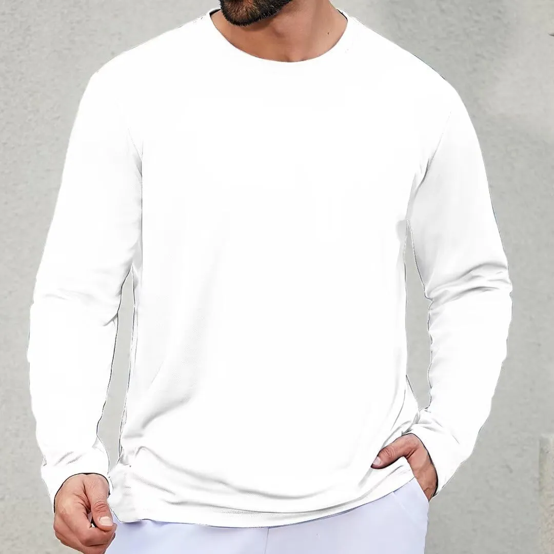 Men's Pack Dry-Fit Moisture Wicking Shirts UPF 50  Uv Long Sleeve Tees Breathable Sun Protection T-Shirt with Hood