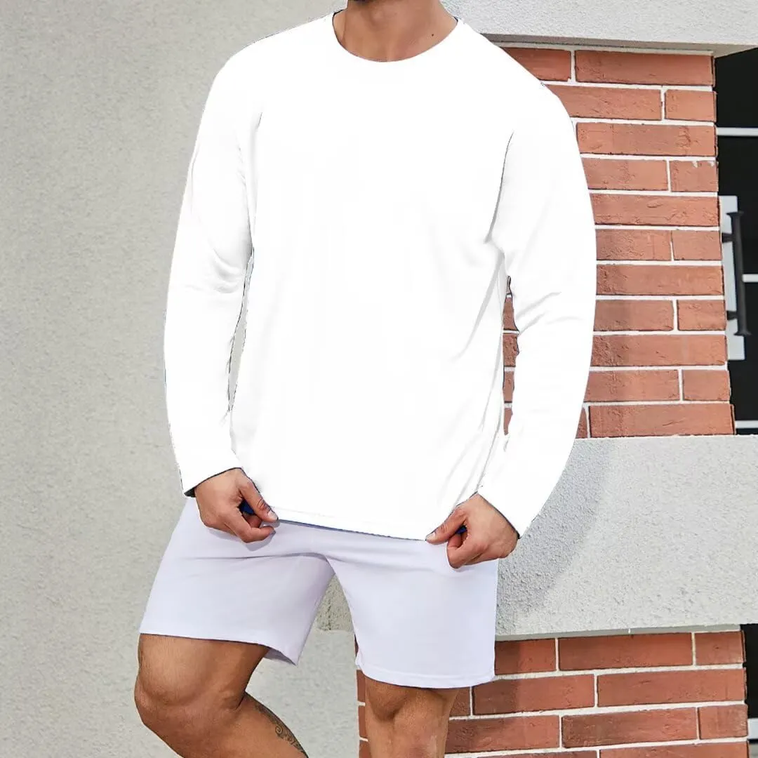 Men's Pack Dry-Fit Moisture Wicking Shirts UPF 50  Uv Long Sleeve Tees Breathable Sun Protection T-Shirt with Hood