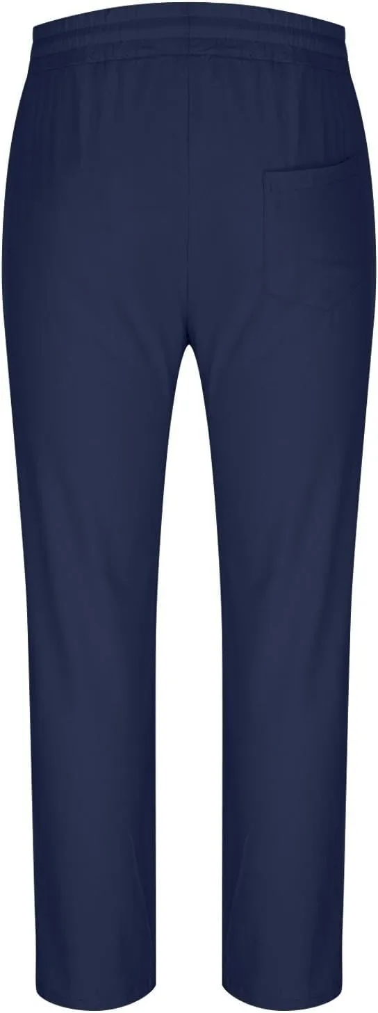 Men's Pants Casual Solid Color Drawstring Elastic Waist Breathable Sweatpants Outdor Full Length Jogger Pants