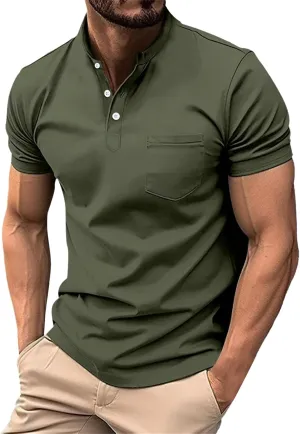 Mens Resort Wear 2025 Knit Shirts Short Sleeve Button Down Polo Shirt Fashion Casual Breathable Summer Beach Shirts