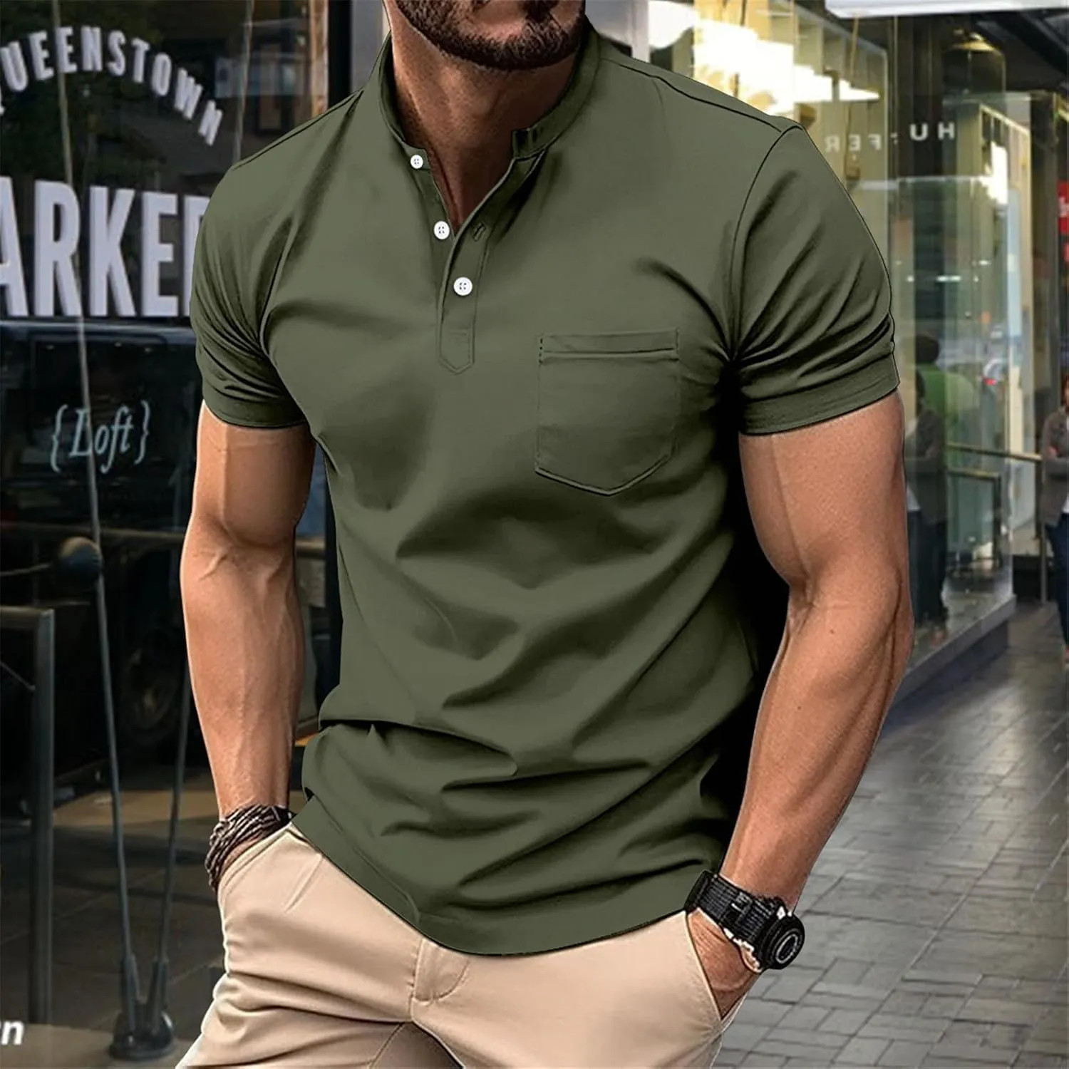 Mens Resort Wear 2025 Knit Shirts Short Sleeve Button Down Polo Shirt Fashion Casual Breathable Summer Beach Shirts