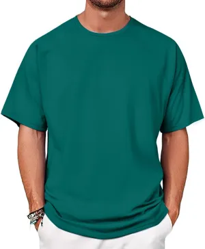 Mens Round Neck Pullovers Quick Dry Lightweight Breathable Summer Crewneck Workout Gym Shirt Sports Tops