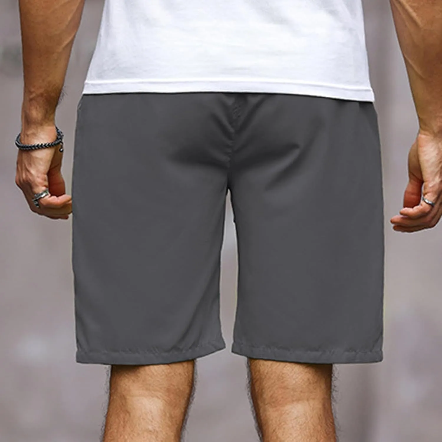 Men's Running Athletic Shorts Summer Casual Straight Leg Drawstring Waist Quick Dry Exercise Workout Shorts