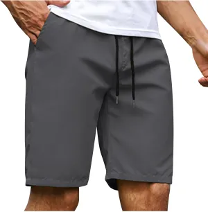 Men's Running Athletic Shorts Summer Casual Straight Leg Drawstring Waist Quick Dry Exercise Workout Shorts