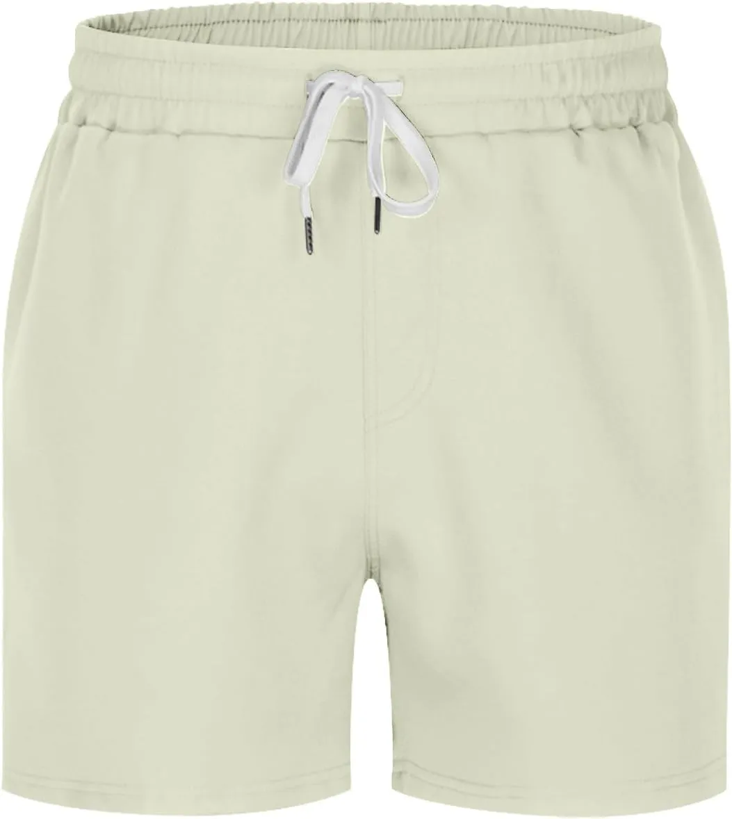 Mens Running Shorts 5 Inch Lightweight Drawstring Waist Athletic Shorts Summer Quick Dry Split Gym Workout Shorts