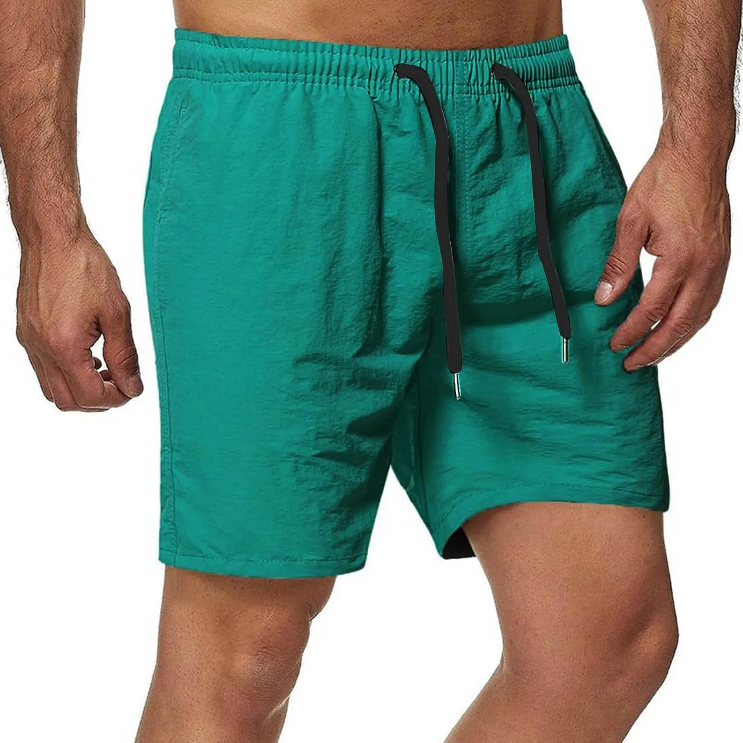 Men's Running Shorts Lightweight Quick Dry Workout Gym Athletic Training Jogger with Pockets Linerless Stretch Comfort