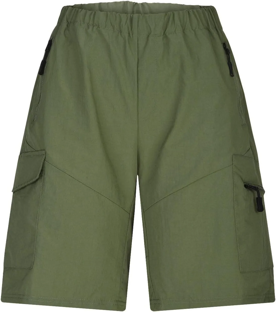 Mens Running Shorts Quick Dry Athletic Gym Shorts Stretch Wasit Zipper Pockets Outdoor Hiking Fishing Jogging Shorts
