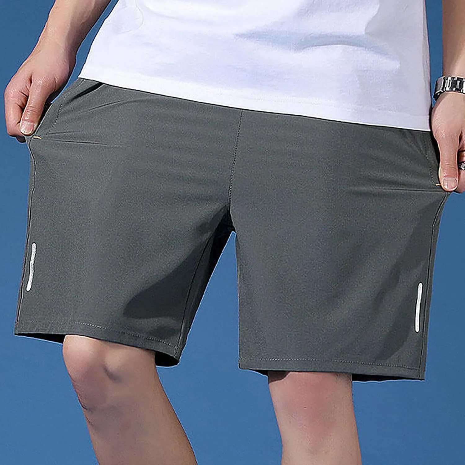 Mens Running Shorts Quick Dry Lightweight Athletic Shorts with Zipper Pockets for Workout Gym Training Outdoor 2025