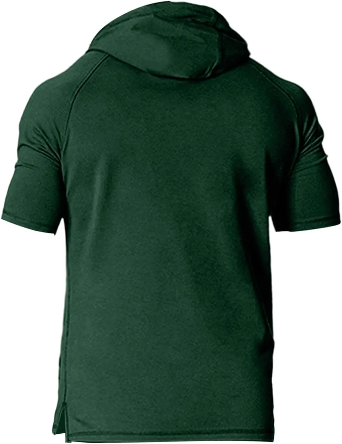 Mens Short Sleeve Muscle Hoodies Slim Fit Fitness Gym Workout Athletic Tee Pullover Tops Casual Loose Fashion Shirts