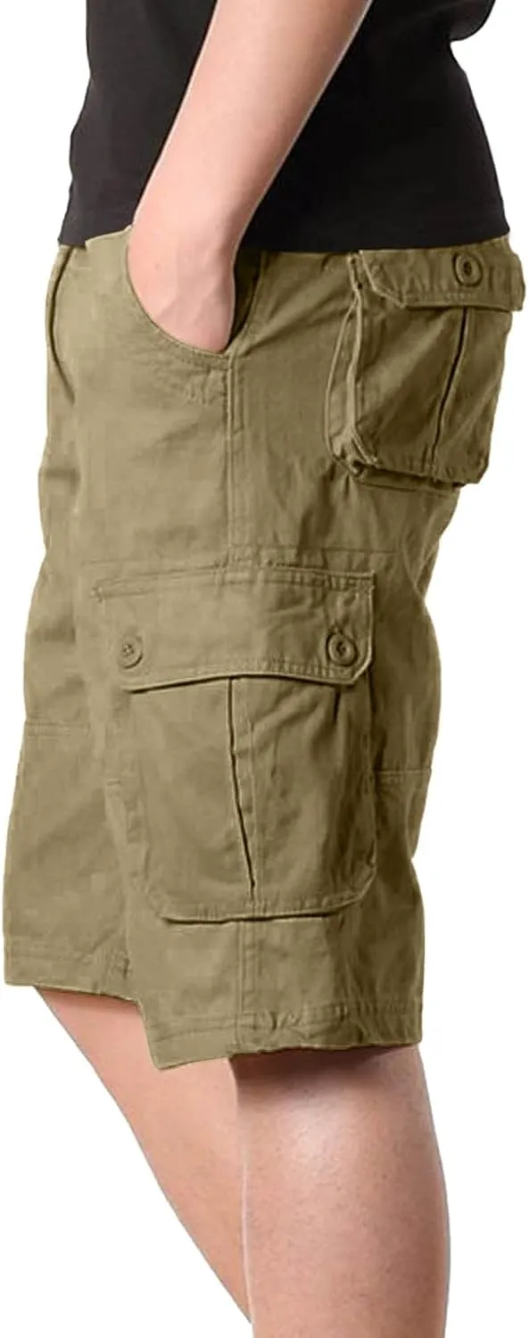 Mens Shorts Casual Stretch Tactical Hiking Shorts Waterproof Quick Dry Work Pants Hiking Fishing Short with Pockets