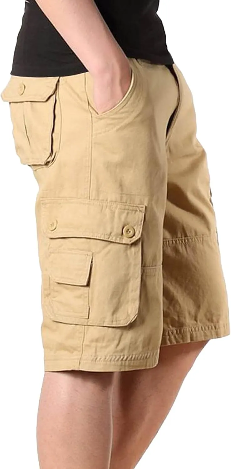 Mens Shorts Casual Stretch Tactical Hiking Shorts Waterproof Quick Dry Work Pants Hiking Fishing Short with Pockets