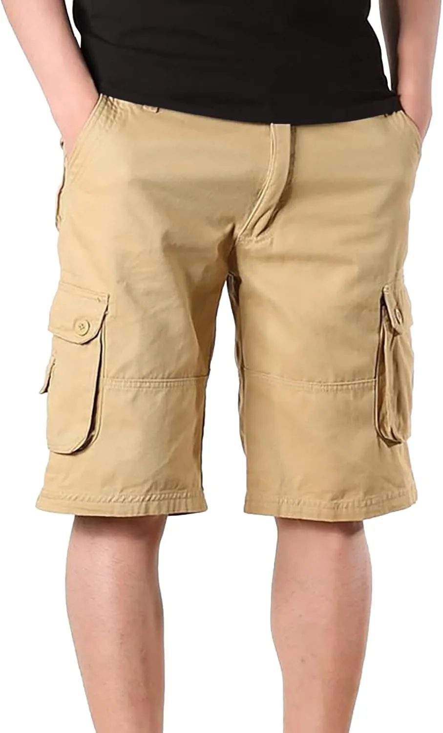 Mens Shorts Casual Stretch Tactical Hiking Shorts Waterproof Quick Dry Work Pants Hiking Fishing Short with Pockets