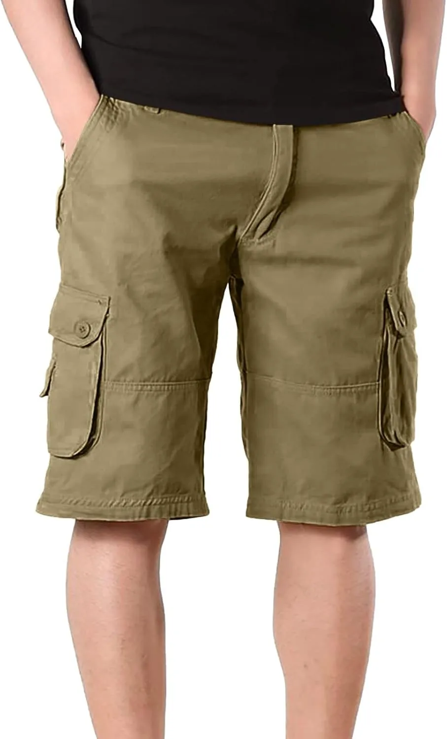 Mens Shorts Casual Stretch Tactical Hiking Shorts Waterproof Quick Dry Work Pants Hiking Fishing Short with Pockets