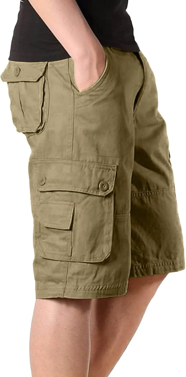 Mens Shorts Casual Stretch Tactical Hiking Shorts Waterproof Quick Dry Work Pants Hiking Fishing Short with Pockets