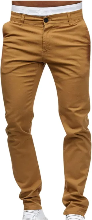 Men's Skinny Fit Stretch Dress Pant Comfort Straight Fit Flat Front Flex Waist Casual Pant Chinos Work Slacks