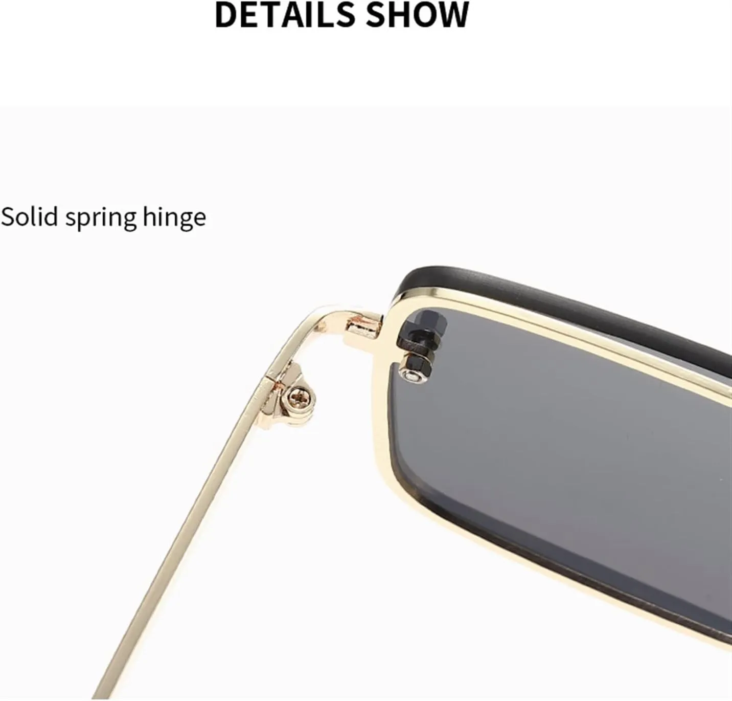 Men's Square Metal Sunglasses Outdoor Driving Commuter Sun Glasses