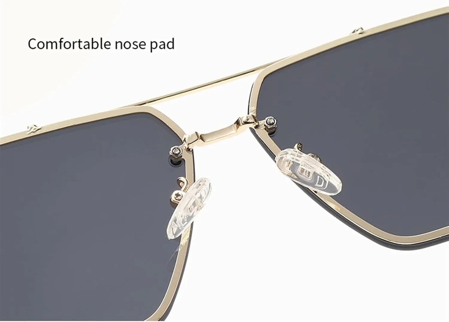 Men's Square Metal Sunglasses Outdoor Driving Commuter Sun Glasses
