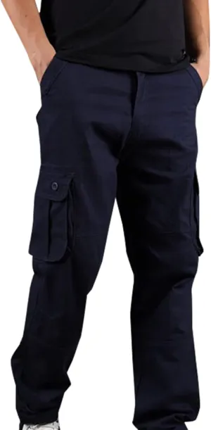 Mens Straight Cargo Trousers Bootcut Military Tactical Battle Bootleg Pants Casual Loose Ripstop Wide Leg Cargo Pants