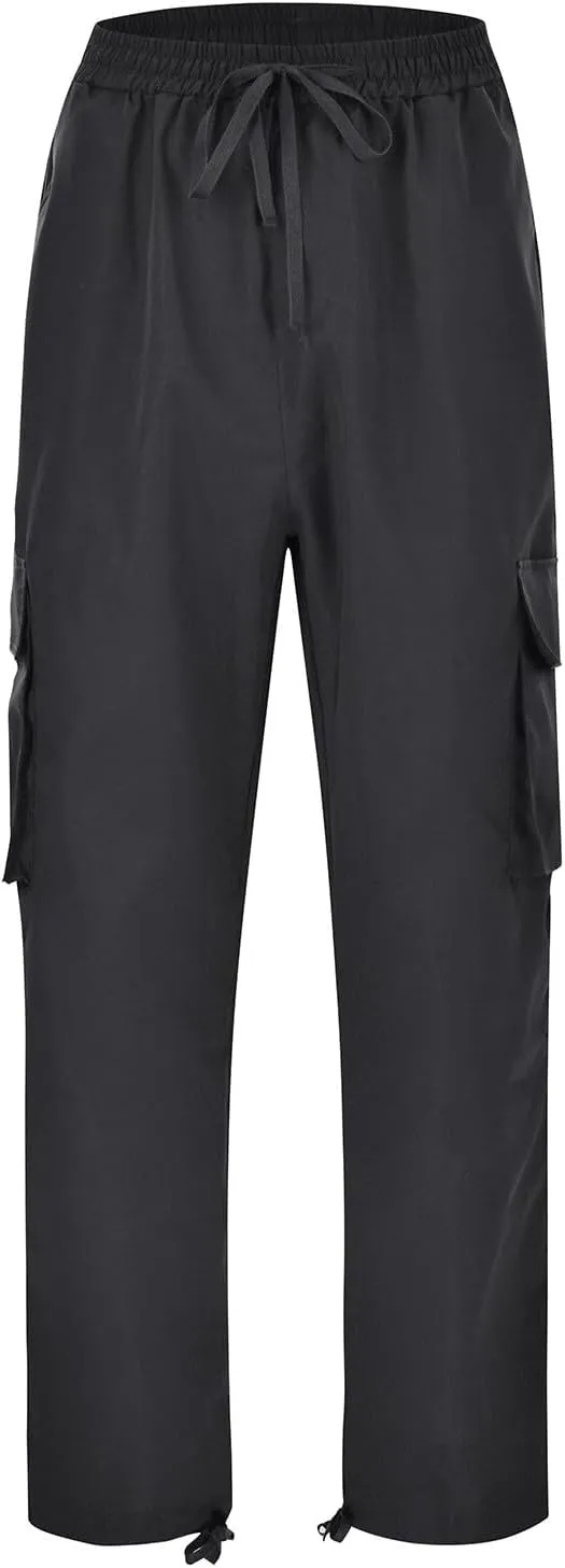 Men's Sweatpants Open Bottom Stretch Drawstring Elastic Waist Workout Pants Pockets Lightweight Running Athletic Pant