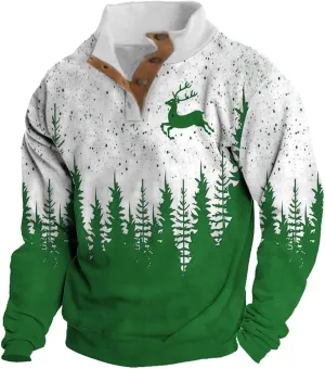 Mens Sweatshirt Stand Collar Corduroy Polo Zipper Long Sleeve Sweatshirt Stand Collar Pullover 2024 Sweaters Men's