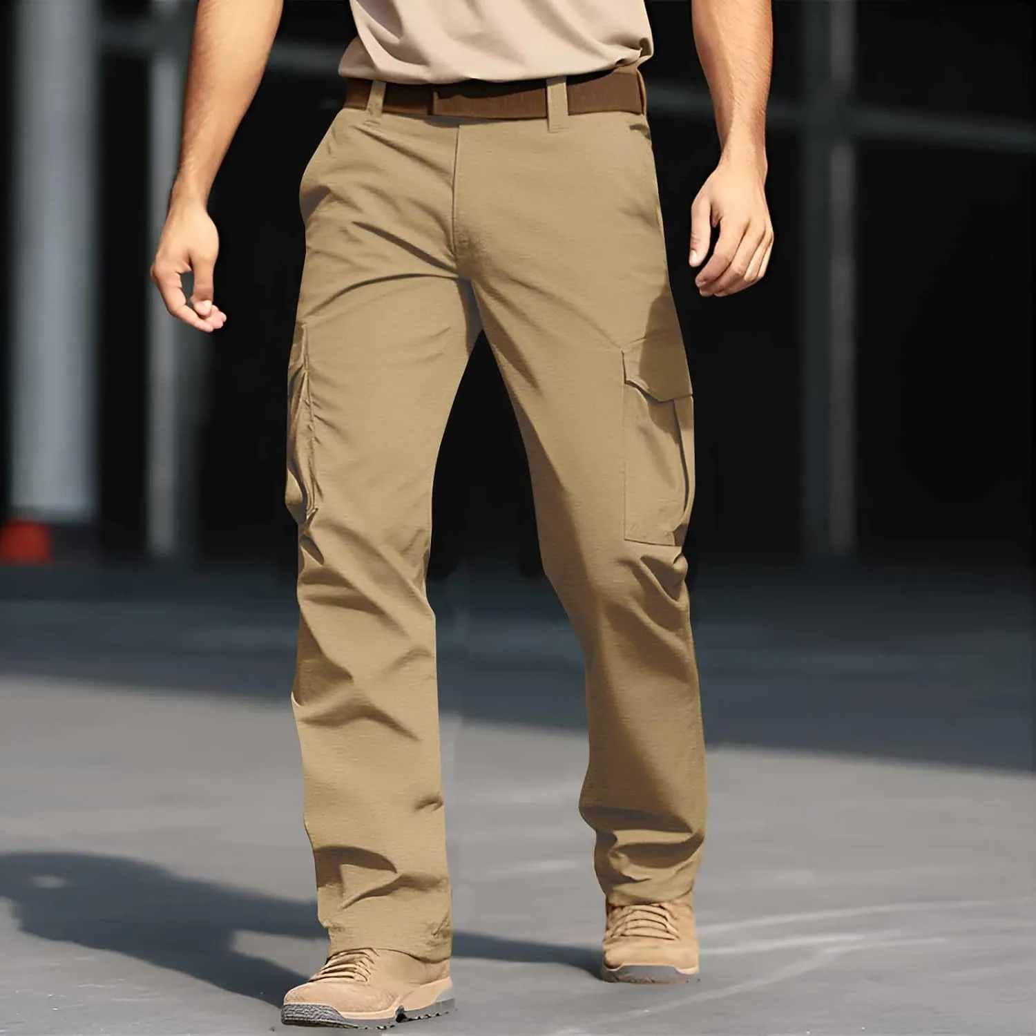 Men's Tactical Pants Breathable Lightweight Hiking Pants Ripstop Outdoor Work Cargo Pants with Multi Pockets 2025