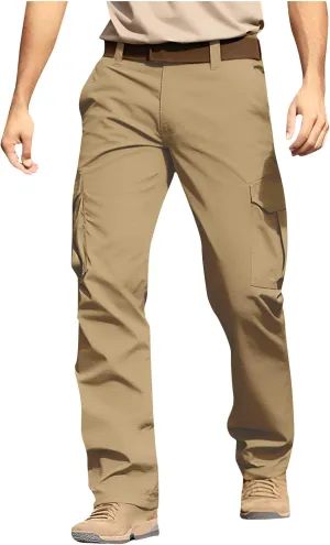 Men's Tactical Pants Breathable Lightweight Hiking Pants Ripstop Outdoor Work Cargo Pants with Multi Pockets 2025