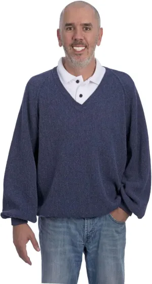 Men's V-Neck Retro Pro Professional Pullover Sweater