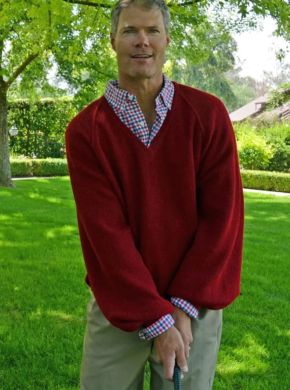 Men's V-Neck Retro Pro Professional Pullover Sweater