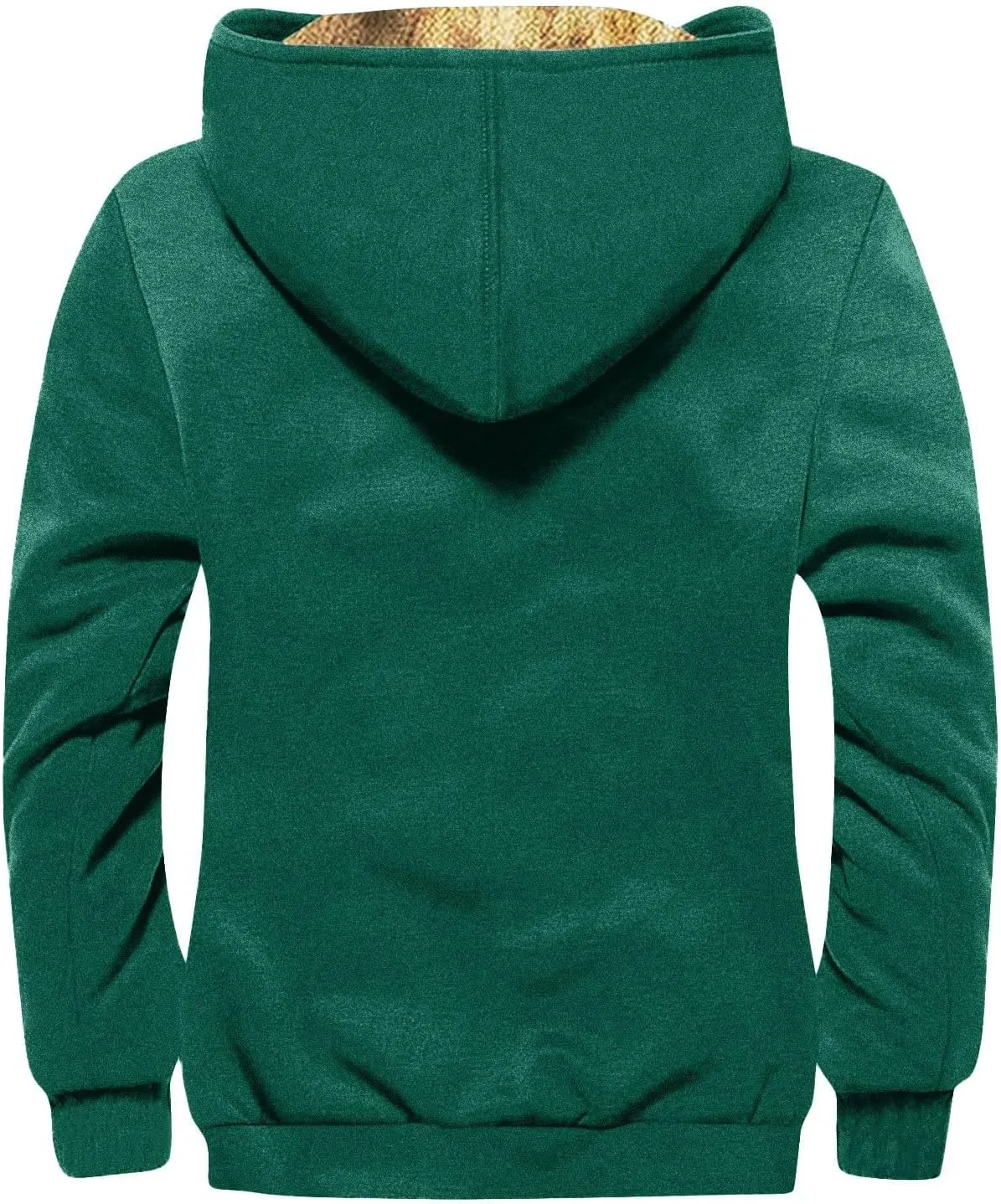 Men's Western Vintage Print Sherpa Fleece Lined Jackets Fall Winter Over Outerwear Quilted Down Varsity Coat Hooded