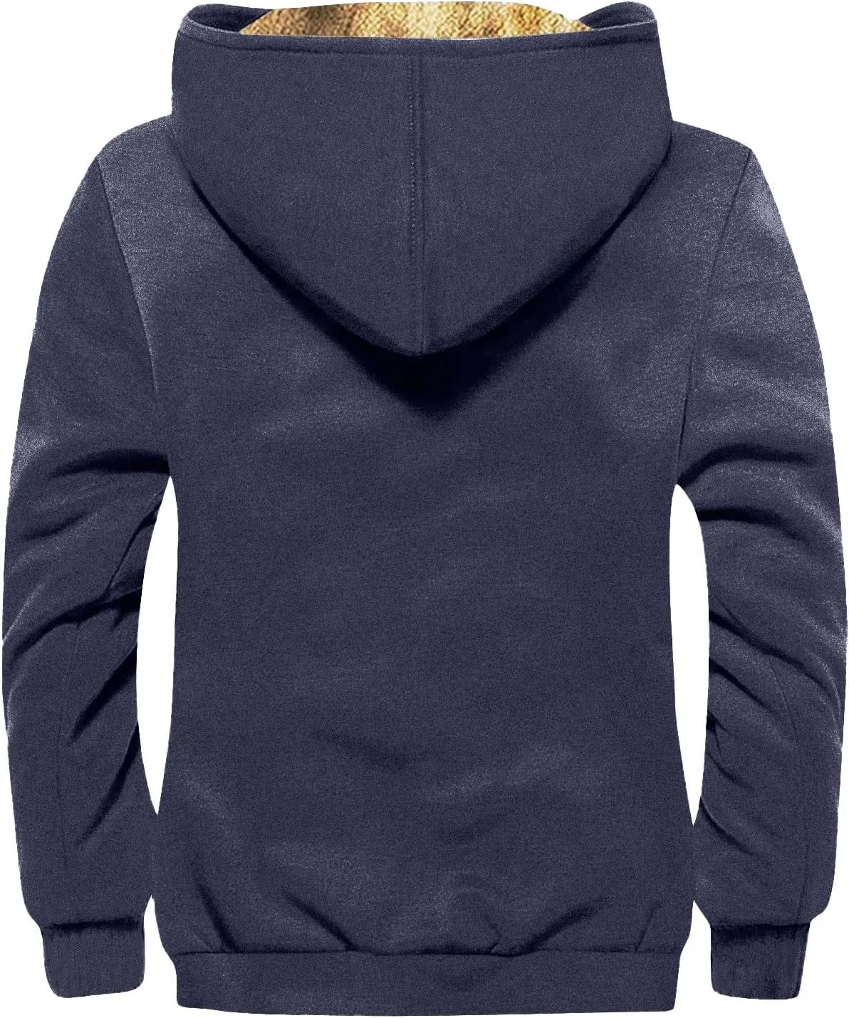 Men's Western Vintage Print Sherpa Fleece Lined Jackets Fall Winter Over Outerwear Quilted Down Varsity Coat Hooded