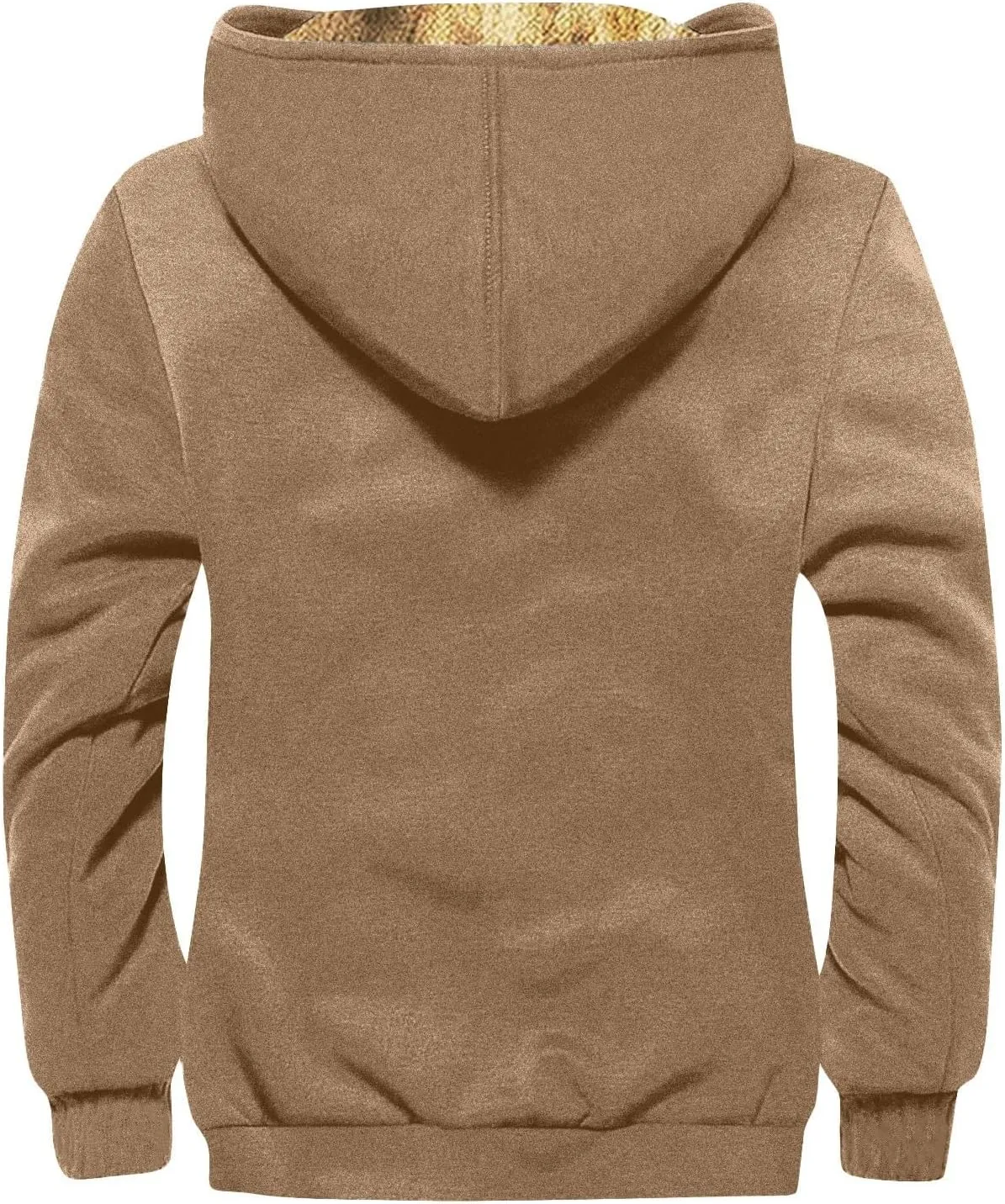 Men's Western Vintage Print Sherpa Fleece Lined Jackets Winter Warm Cozy Outerwear Quilted Down Varsity Coat Hooded