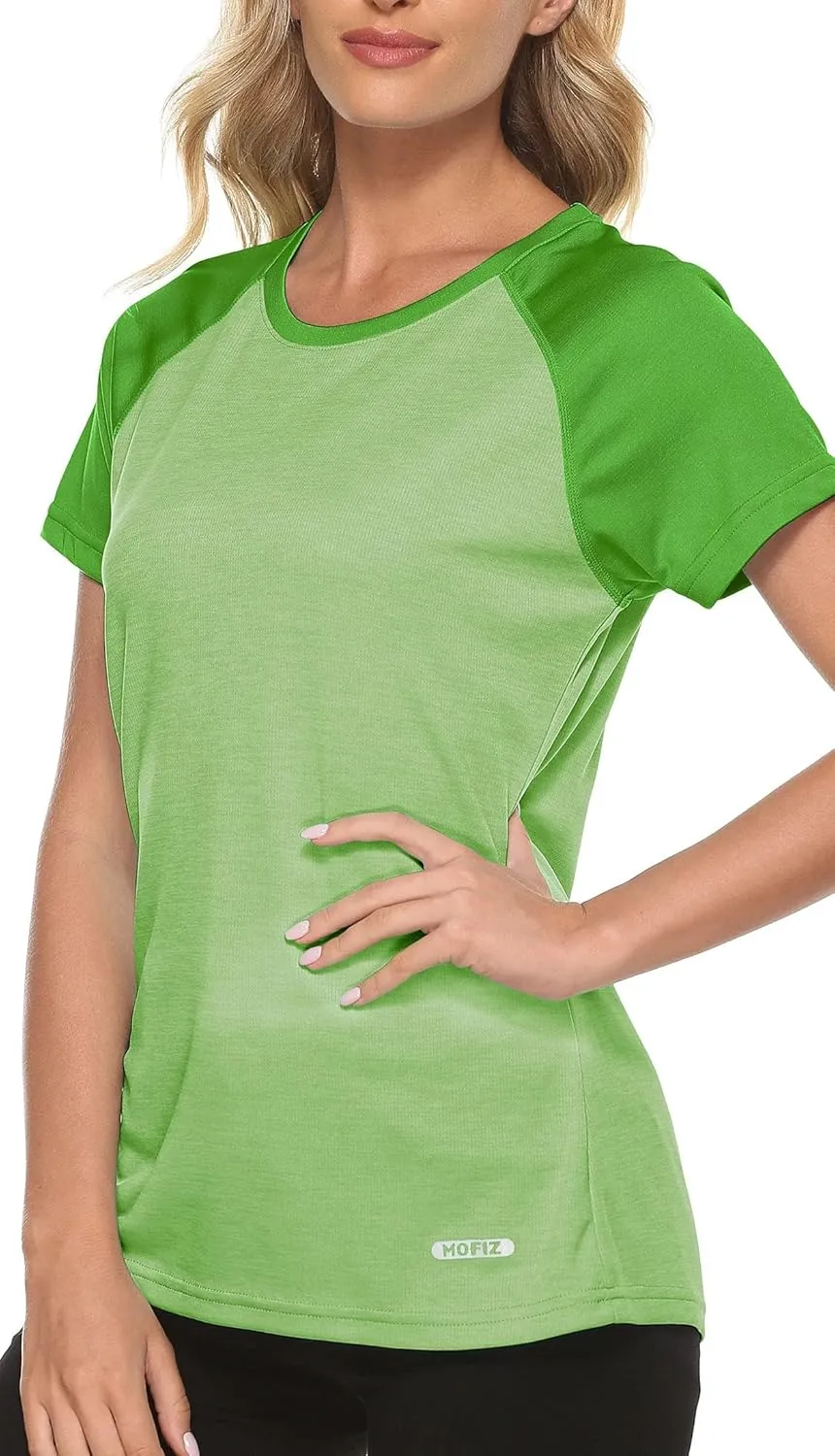 MoFiz Women's Short Sleeve UPF 50  Sun Protection Sports T-Shirt Quick Dry Running Workout Athletic Tee Top
