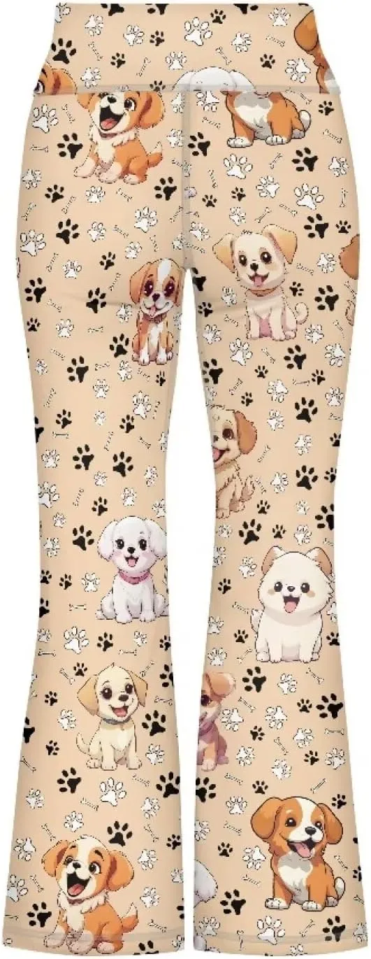 Mumeson Kids' Flared Yoga Pants Girls Athletic Dance Running Leggings Plus Size Tummy Control Leggings