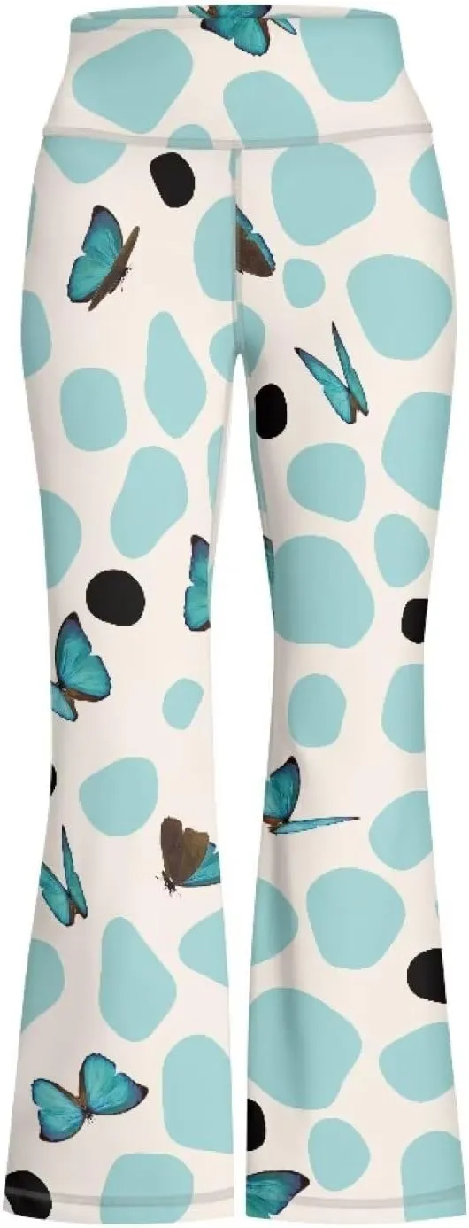 Mumeson Kids' Flared Yoga Pants Girls Athletic Dance Running Leggings Plus Size Tummy Control Leggings